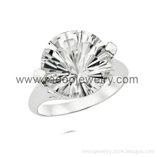 925 Silver Ring, Rhinestone CZ Ring Jewelry